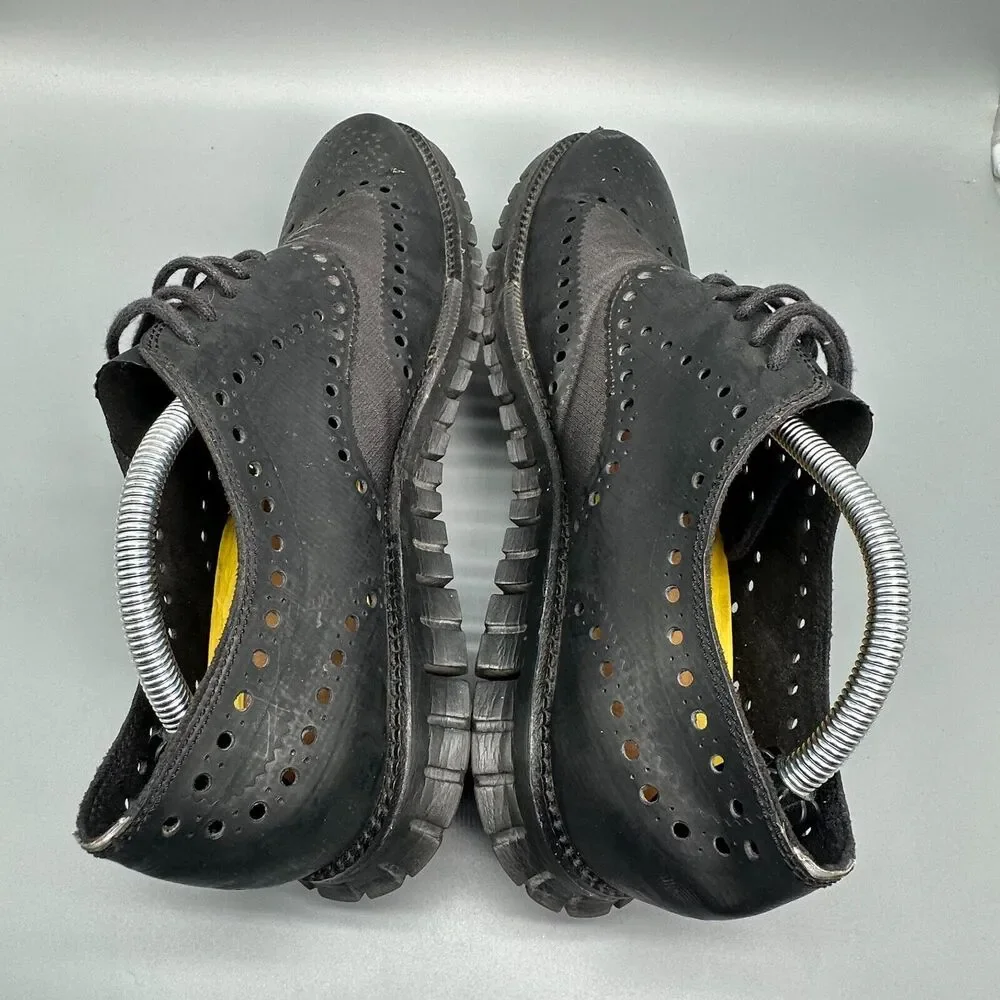 Cole Haan Zerogrand Men's 10.5 Black No Stitch Oxford Shoes Lace-Up Low Sneaker